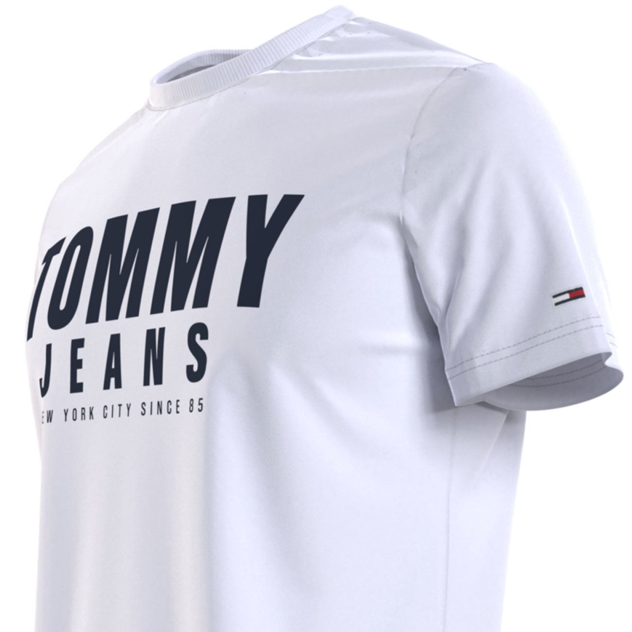 TOMMY JEANS T-SHIRT LINEAR LOGO EMBROIDERED Man White