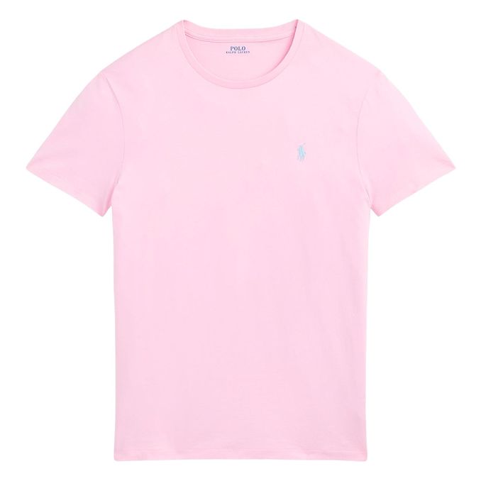 T-SHIRT CREWNECK SLIM FIT JERSEY Man Bath Pink