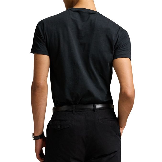 T-SHIRT CREWNECK SLIM FIT JERSEY Man Black