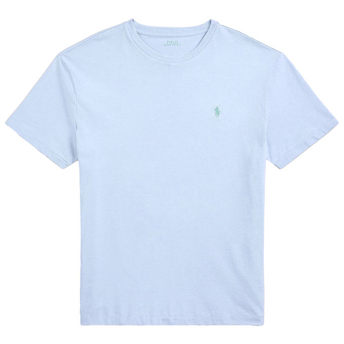 T-SHIRT CREWNECK SLIM FIT JERSEY Man Cornflower Blue