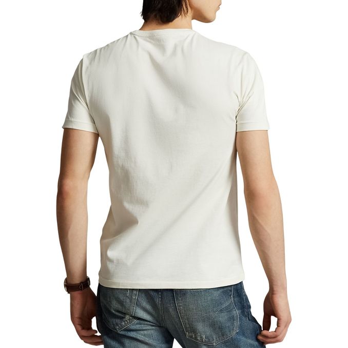 T-SHIRT CREWNECK SLIM FIT JERSEY Man Parchment Cream