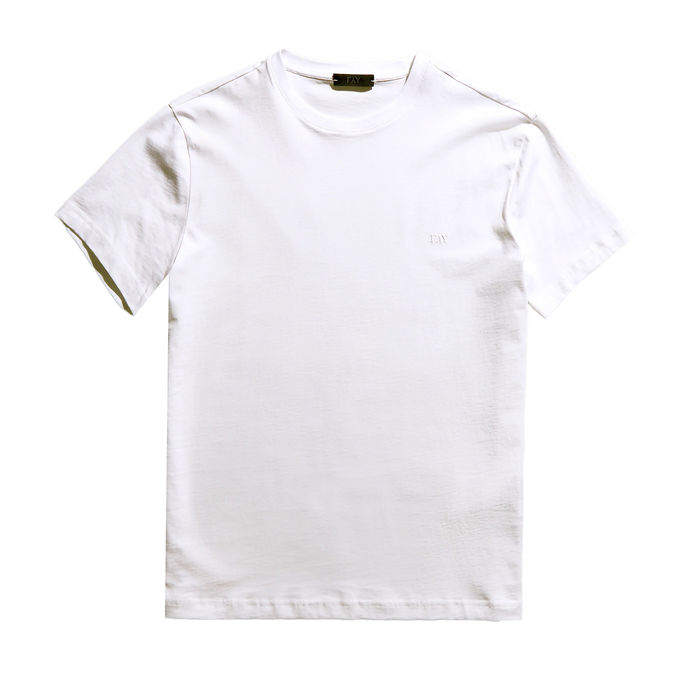 T-SHIRT EMBROIDERY ON CHEST Man White