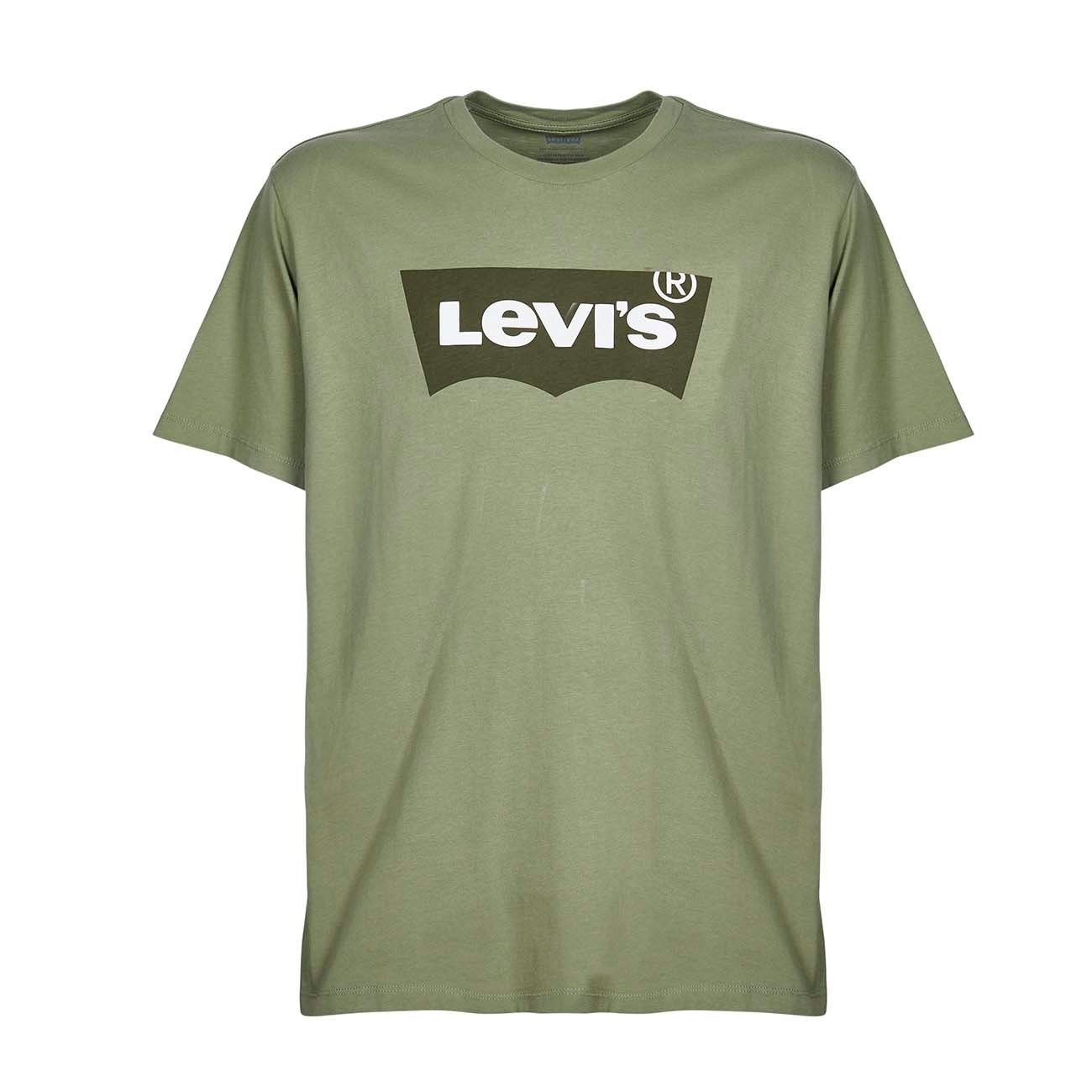 LEVIS T-SHIRT GRAPHIC TEE HOUSEMARK WITH PRINTED LOGO Man Olive Military |  Mascheroni Sportswear