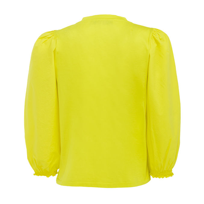 T-SHIRT JERSEY 3/4 POPELINE SLEEVES Woman Cedar