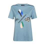 T-SHIRT POLKA Woman Light Blue  T-SHIRT POLKA Woman Light Blue