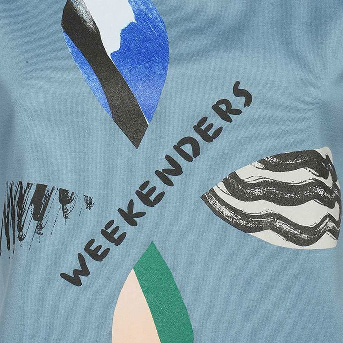 T-SHIRT POLKA Woman Light Blue