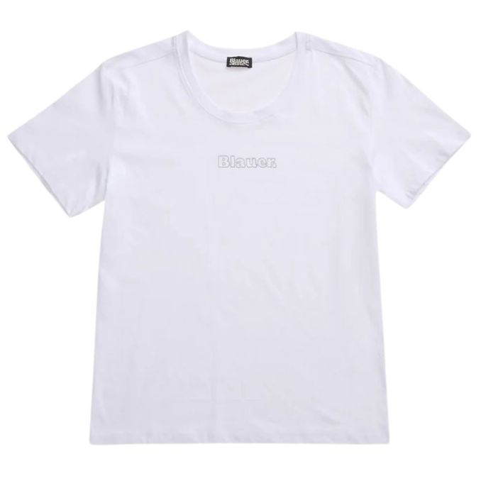 T-SHIRT RUBBERIZED LOGO PUMP Woman White