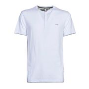 T-SHIRT SERAFINO WITH BUTTONS AND PROFILE Man White Grey T-SHIRT SERAFINO WITH BUTTONS AND PROFILE Man White Grey