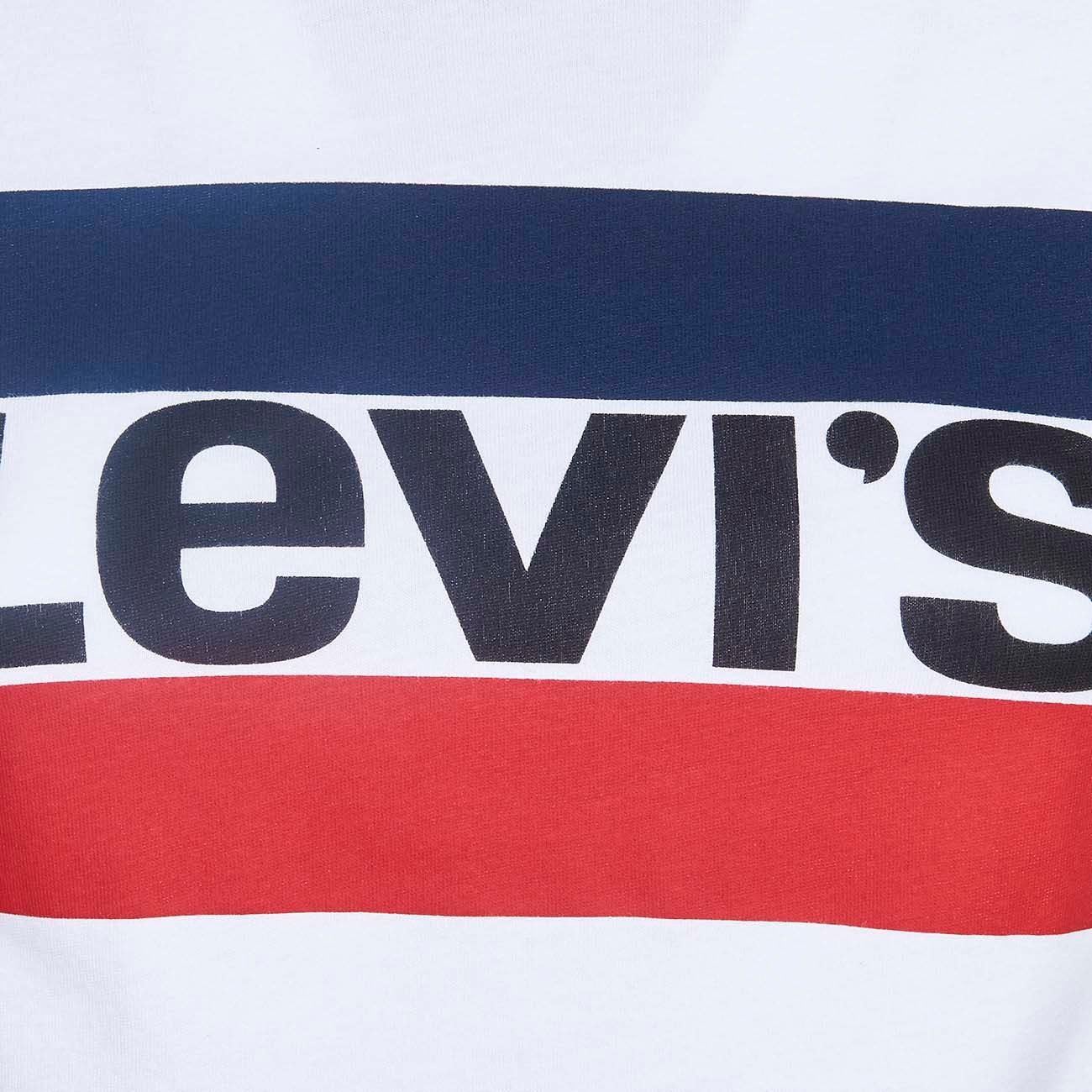 LEVIS T-SHIRT THE PERFECT GRAPHIC TEE LOGO SPORTSWEAR Woman White Blue Red  | Mascheroni Sportswear