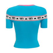 T-SHIRT VISCOSE LOGOMANIA Woman Aquarius T-SHIRT VISCOSE LOGOMANIA Woman Aquarius