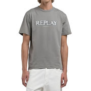 T-SHIRT WITH BLURRED LETTERING Men Grey T-SHIRT WITH BLURRED LETTERING Men Grey