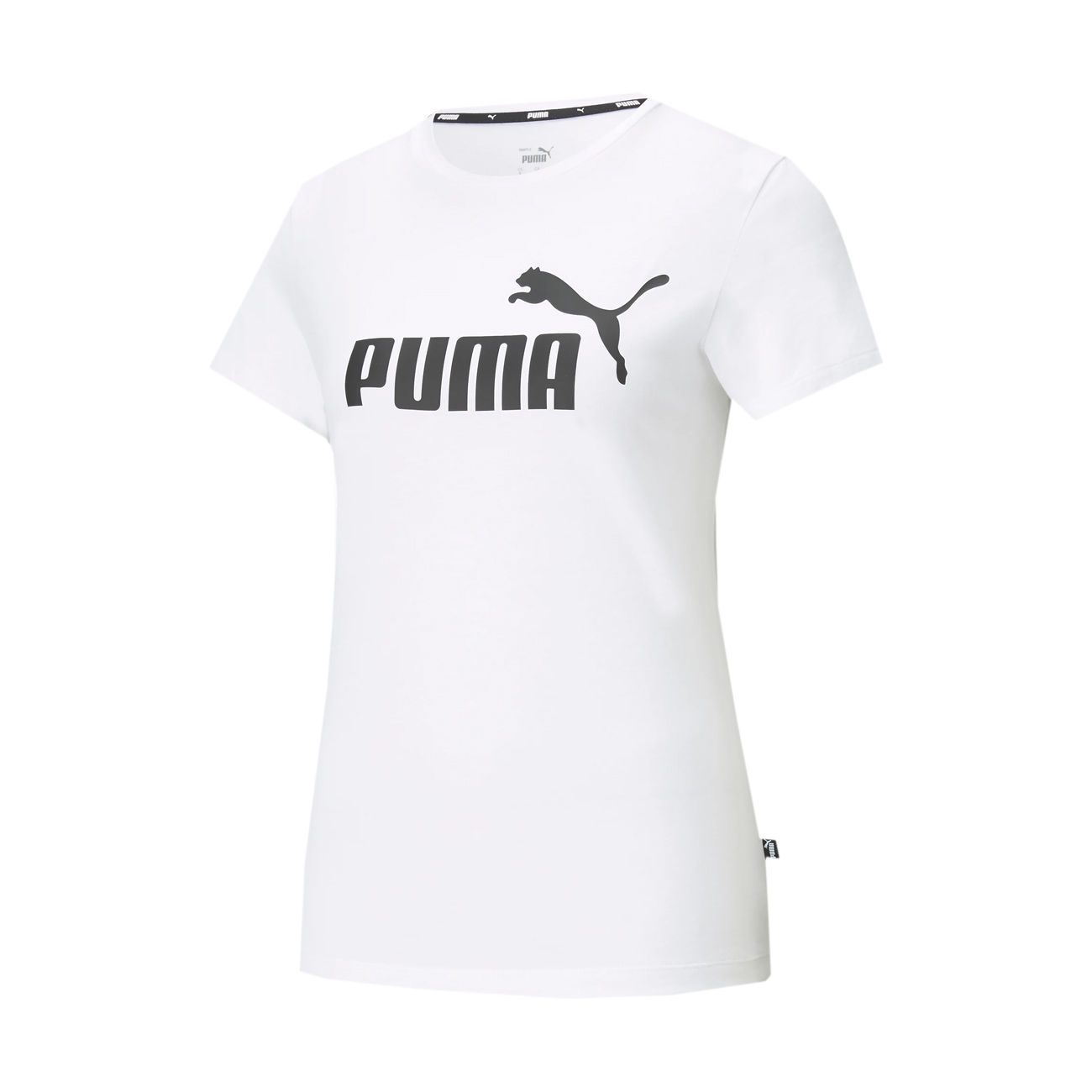 PUMA T-SHIRT WITH ESSENTIALS LOGO Woman White | Mascheroni Store