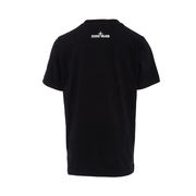 STONE ISLAND COTTON T-SHIRT WITH SHORT SLEEVE AND LOGO PATCH