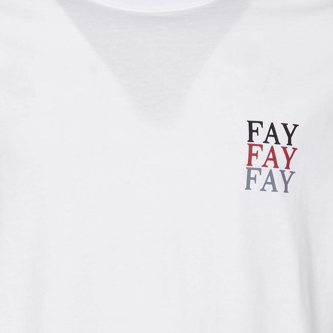 T-SHIRT WITH TRIS LOGO Man White