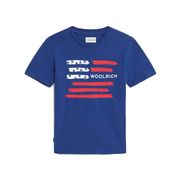T-SHIRT WITH USA FLAG Boy Electric Blue T-SHIRT WITH USA FLAG Boy Electric Blue
