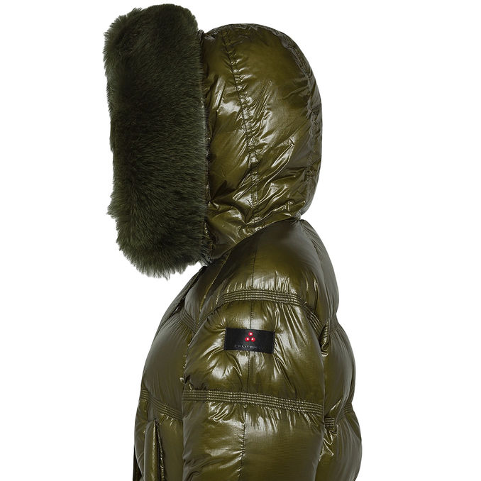 TAKAN RP MID FUR SHINY DOWN JACKET