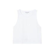 TANK TOP WITH SHINY LOGO IN ORGANIC COTTON Woman Bright White TANK TOP WITH SHINY LOGO IN ORGANIC COTTON Woman Bright White