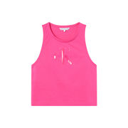 TANK TOP WITH SHINY LOGO IN ORGANIC COTTON Woman Party Pink TANK TOP WITH SHINY LOGO IN ORGANIC COTTON Woman Party Pink
