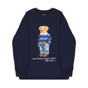 TEDDY PRINT T-SHIRT WITH LONG SLEEVES Kid Blue TEDDY PRINT T-SHIRT WITH LONG SLEEVES Kid Blue