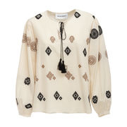TOMPI GEOMETRIC PATTERN BLOUSE Woman Ethnic TOMPI GEOMETRIC PATTERN BLOUSE Woman Ethnic