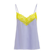 TOP ACETATE WITH LACE Woman Iris TOP ACETATE WITH LACE Woman Iris