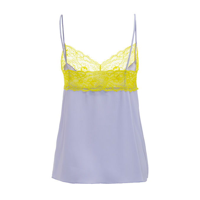 TOP ACETATE WITH LACE Woman Iris