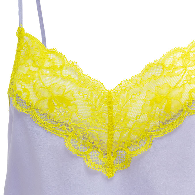 TOP ACETATE WITH LACE Woman Iris
