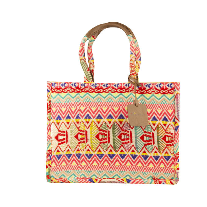 TOTE BAG MOOREA MID Multicolor Fuxia Fluo