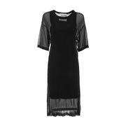 TRANSPARENT DRAPERY DRESS Woman Black TRANSPARENT DRAPERY DRESS Woman Black