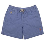 TRAVELER SEERSUCKER BOXER STRIPES SHORTS Kid Royal White TRAVELER SEERSUCKER BOXER STRIPES SHORTS Kid Royal White