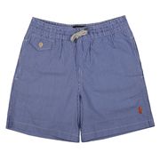 TRAVELER SEERSUCKER COTTON BOXER SHORTS Kid Royal White TRAVELER SEERSUCKER COTTON BOXER SHORTS Kid Royal White