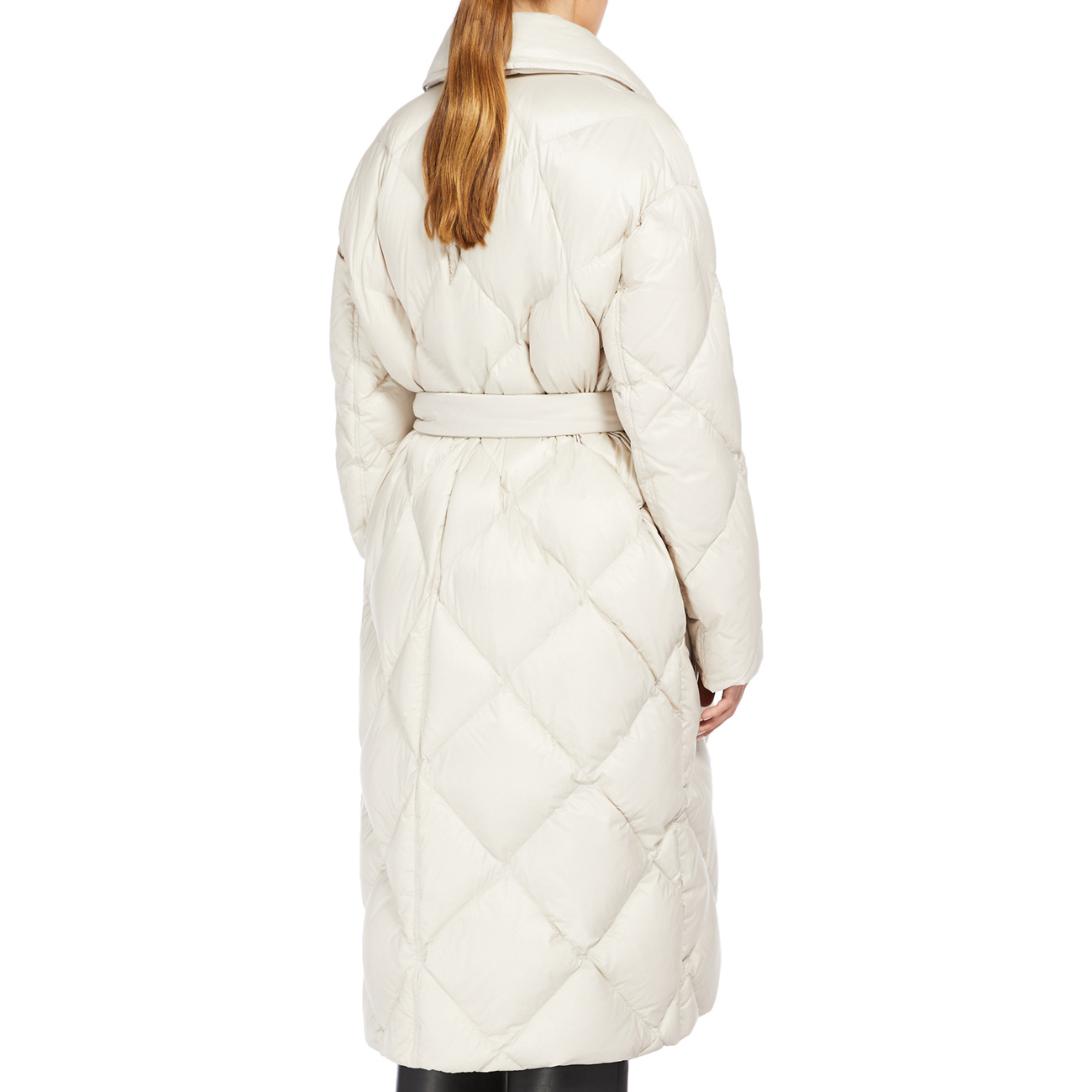 MAX MARA S TRECOAT DOWN JACKET Donna White Sand | Mascheroni Store