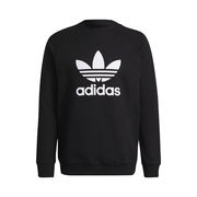 TREFOIL SWEATSHIRT WITH REGLAN SLEEVE IN GAUZED COTTON Man Black White TREFOIL SWEATSHIRT WITH REGLAN SLEEVE IN GAUZED COTTON Man Black White