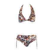 TRIANGLE BIKINI WITH SPOTTED PRINT AND RHINESTONES Woman Multicolor TRIANGLE BIKINI WITH SPOTTED PRINT AND RHINESTONES Woman Multicolor