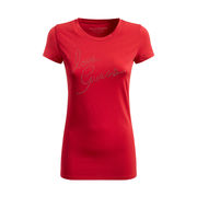 TRIANGLE BRUSHED T-SHIRT WITH RHINESTONE LOGO Woman Grounded Flame TRIANGLE BRUSHED T-SHIRT WITH RHINESTONE LOGO Woman Grounded Flame