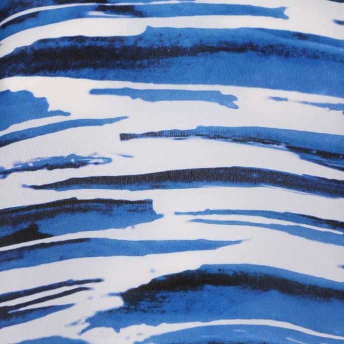 TRONTO T-SHIRT WITH PRINTED SILK INSERT Woman White Ocean