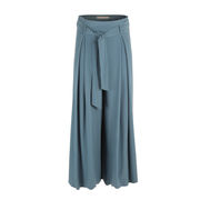 TROUPE ENVER SATIN STRETECH MATT TROUSERS Woman Blu Avio TROUPE ENVER SATIN STRETECH MATT TROUSERS Woman Blu Avio