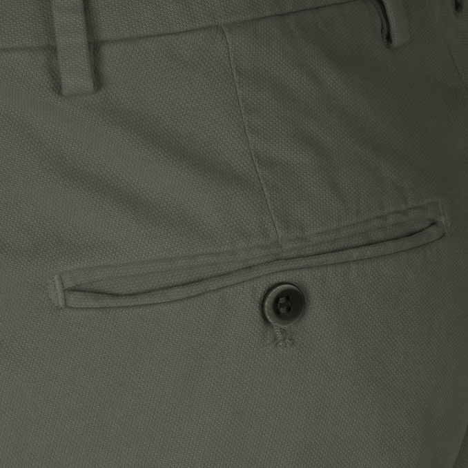 TROUSERS CHINO PIQUET OPENWEAVE Man Green