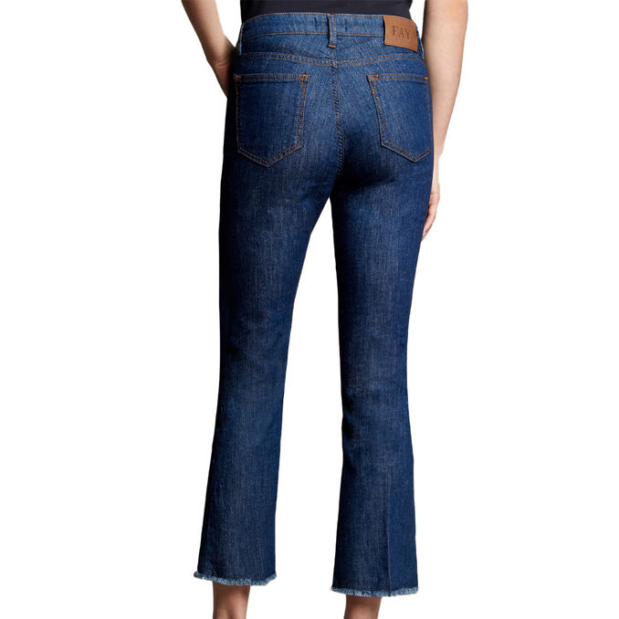 TROUSERS DENIM CROPPED Woman Light Bluette