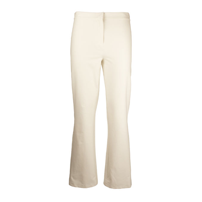 TROUSERS FURIO Woman White Silk