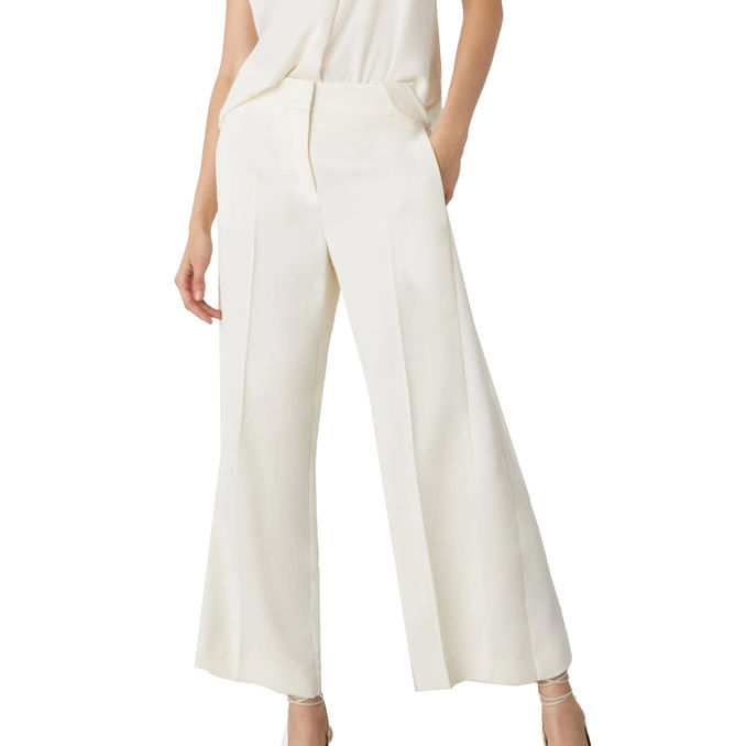 TROUSERS GRACE Woman White Wool