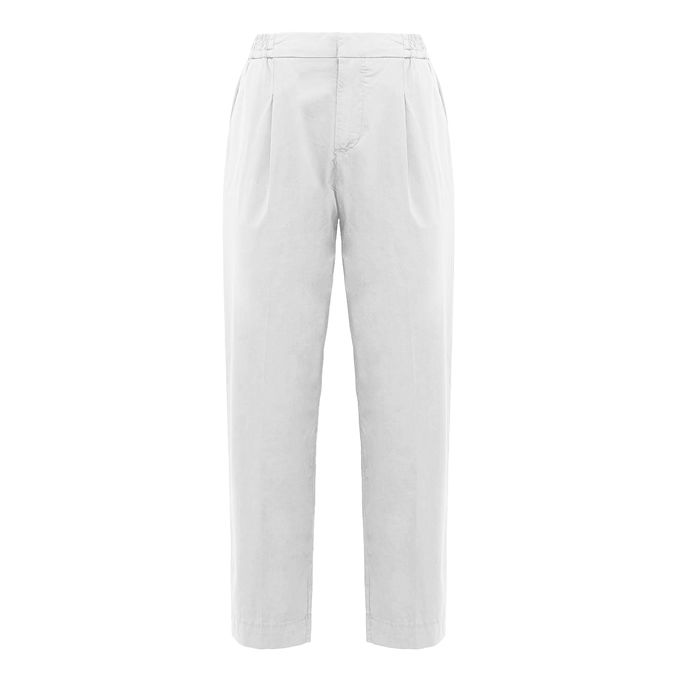 TROUSERS IN CANVAS PARACUTE Woman White