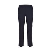 TROUSERS LEGENDA IN TEXTURED COTTON Woman Navy blue TROUSERS LEGENDA IN TEXTURED COTTON Woman Navy blue