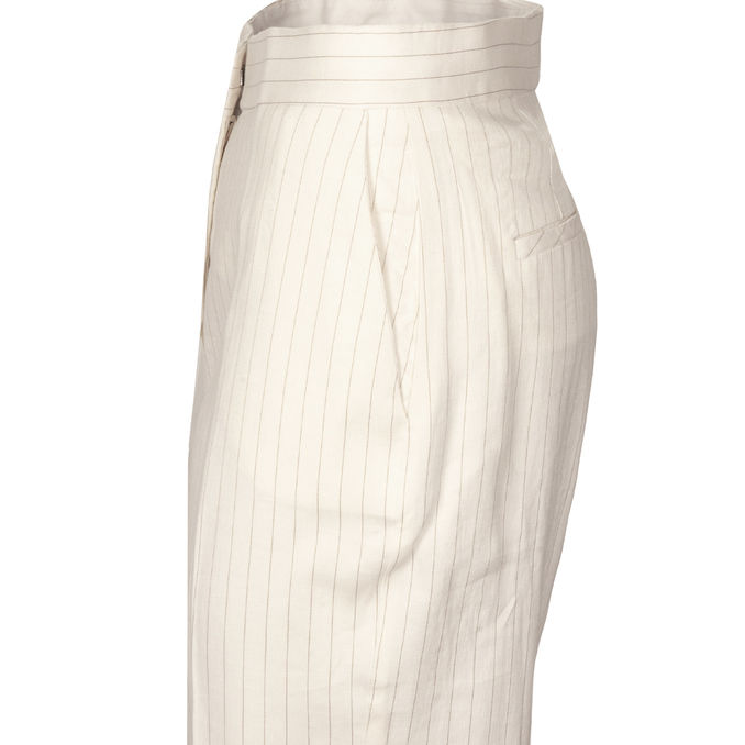 TROUSERS MONACO Woman Ivory Camel