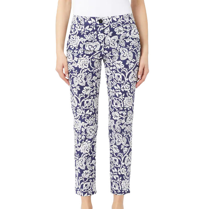 TROUSERS PERGOLA Woman Blue Flower