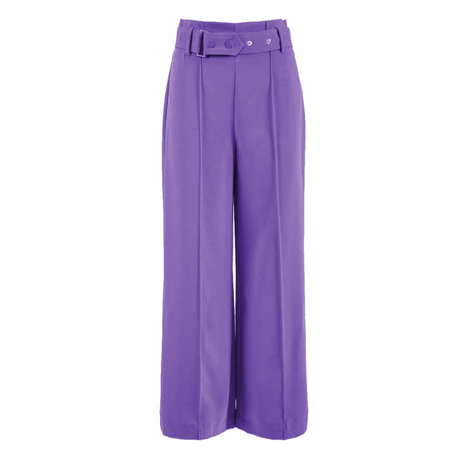 NENETTE TROUSERS WIDE LEG Woman Violet | Mascheroni Store