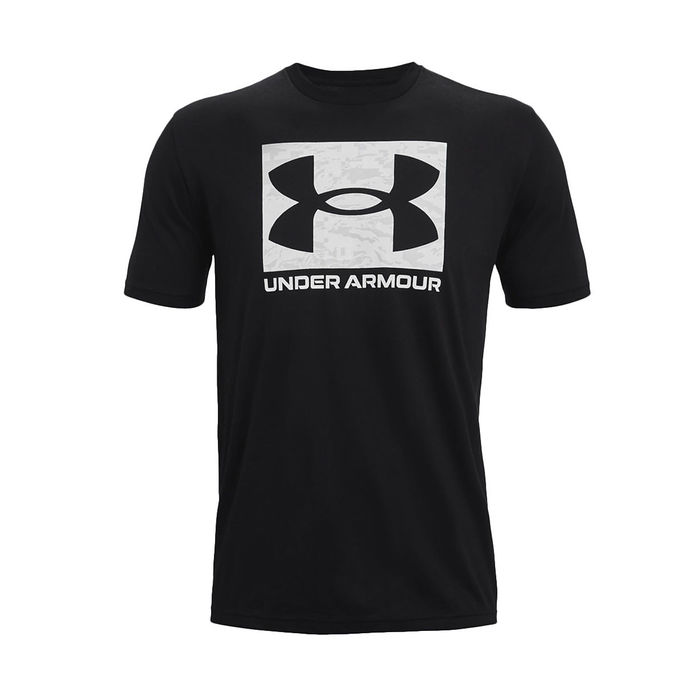 UNDER ARMOUR TSHIRT CAMO BOXED LOGO Man Black | Mascheroni Store