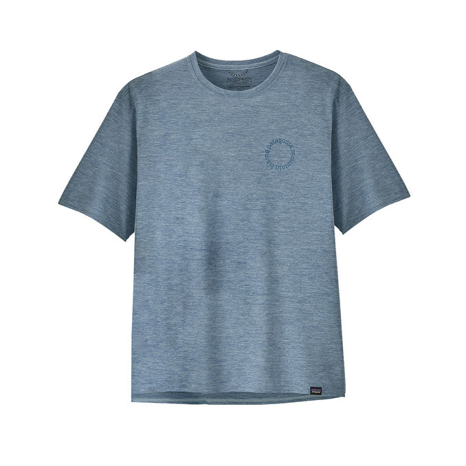 TSHIRT COOL DAILY GRAPHIC Man Spoke Stencil Steam Blue