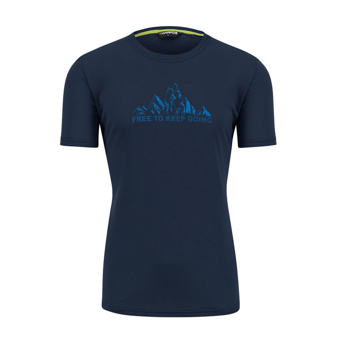 TSHIRT LOMA PRINT Man Outer Space Indigo Blue Tangerin