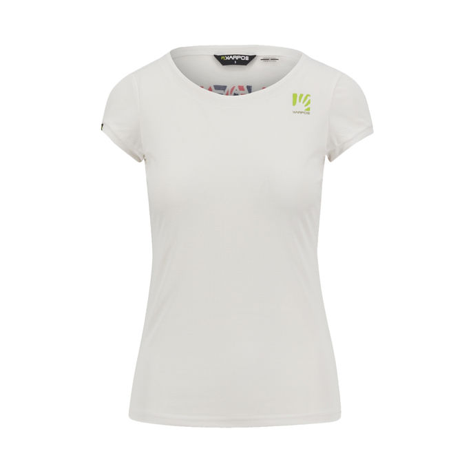 TSHIRT LOMA Woman Cloud Dancer Hot Coral Vintage